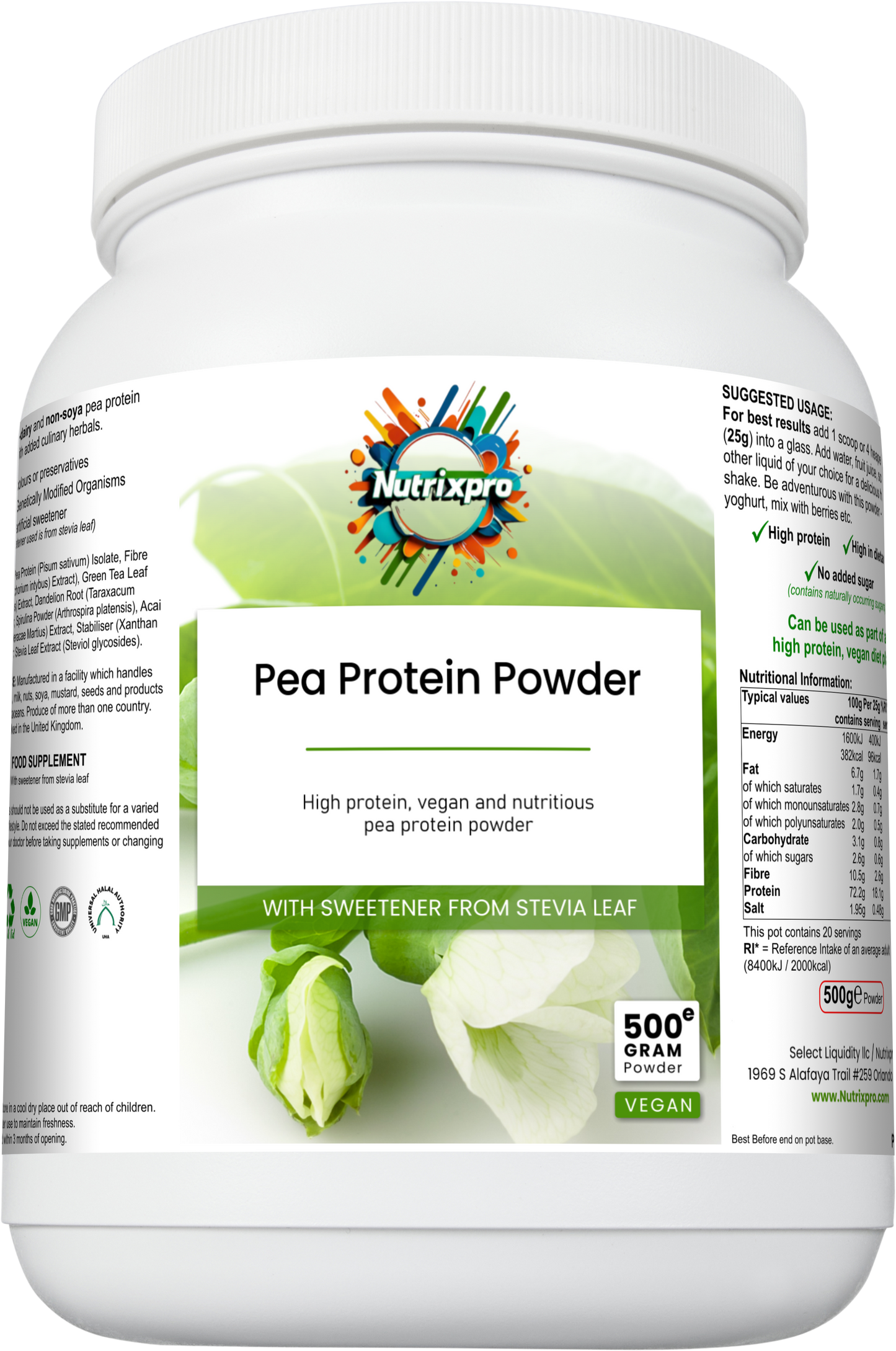 Nurixpro Pea protein powder