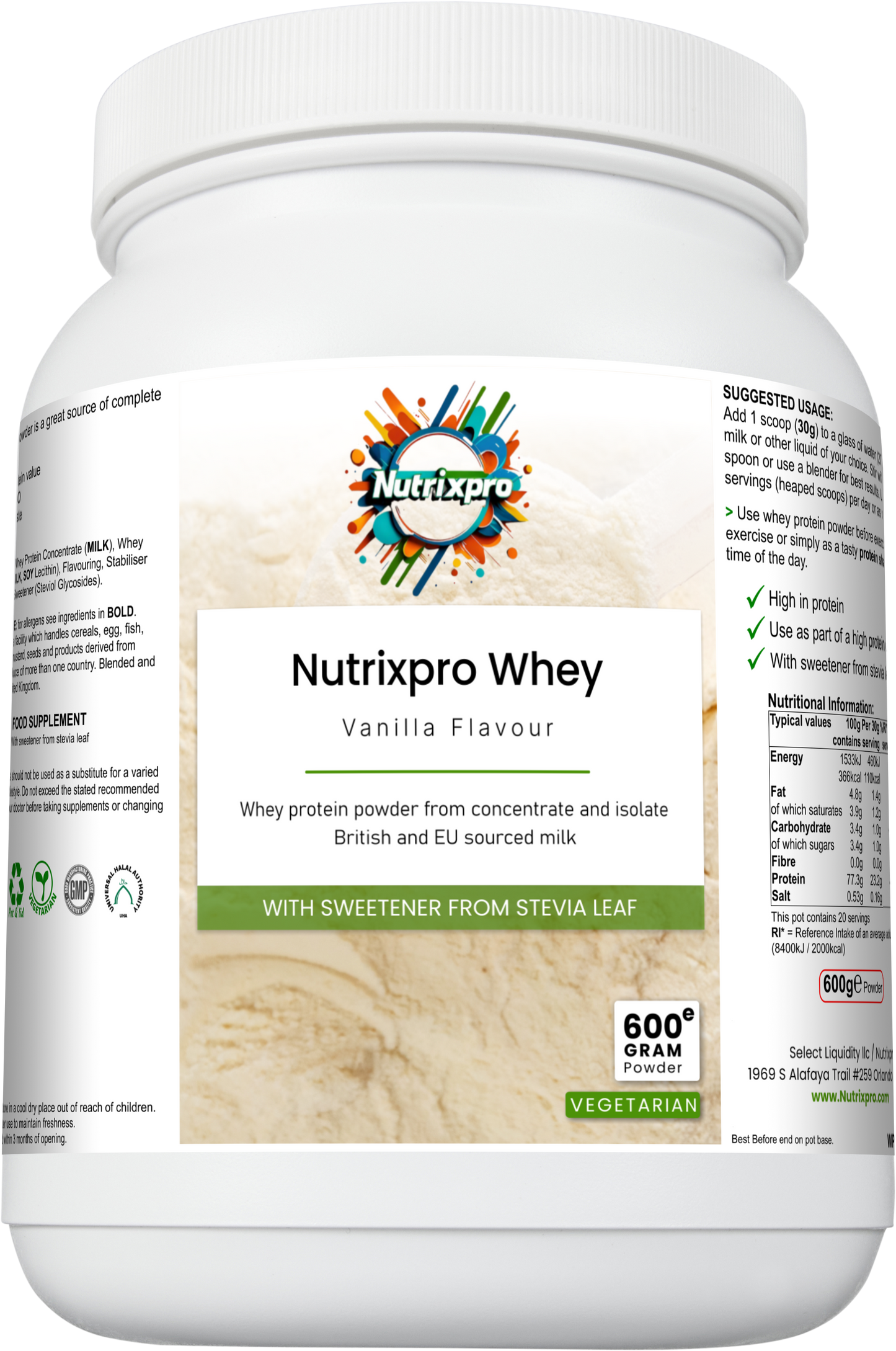 Nutrixpro Nourishing Vanilla supplement