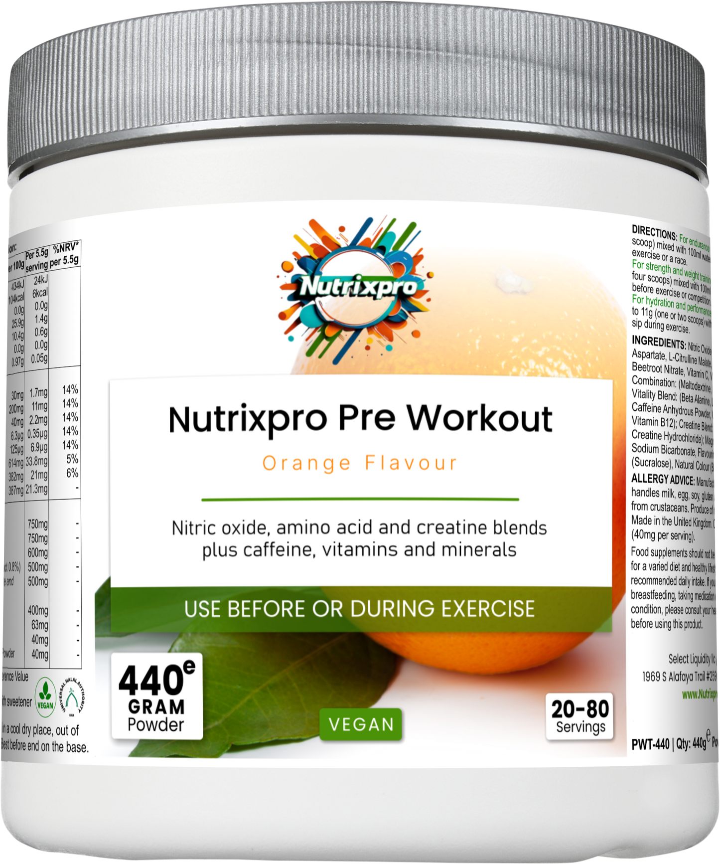 Nutrixpro Pre Workout supplement