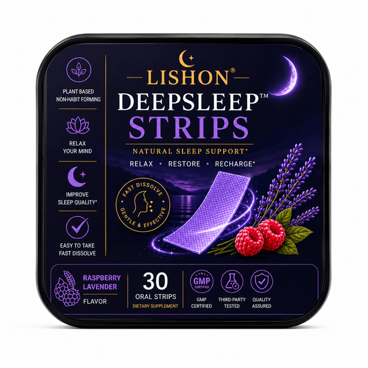 LISHON DeepSleep raspberry lavender oral sleep strips package