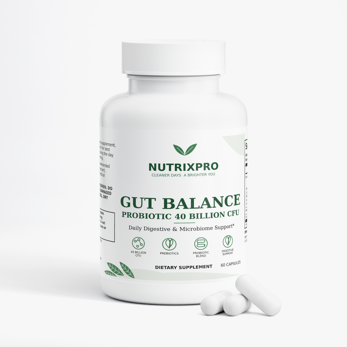 NutrixPro Gut Balance 40 Billion CFU product packaging