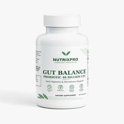 NutrixPro Gut Balance 40 Billion CFU probiotic supplement