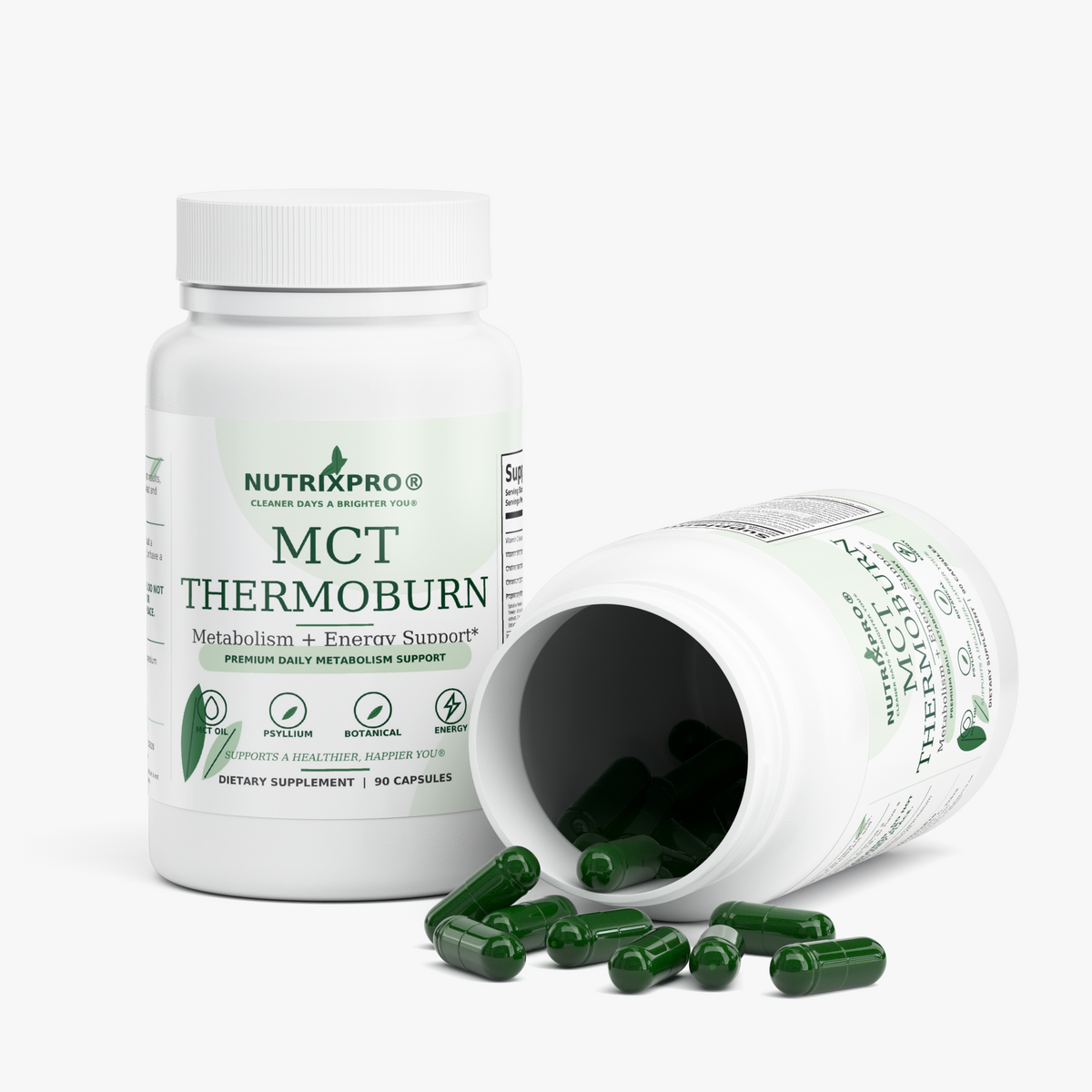 MCT Oil Capsules with L-Carnitine – Energy & Metabolism Support for Active Lifestyle – NutrixPro