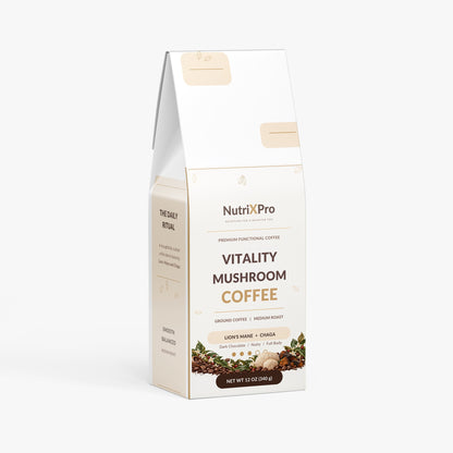 NutriXpro Vitality Mushroom Coffee (Medium Roast)- 34 Servings