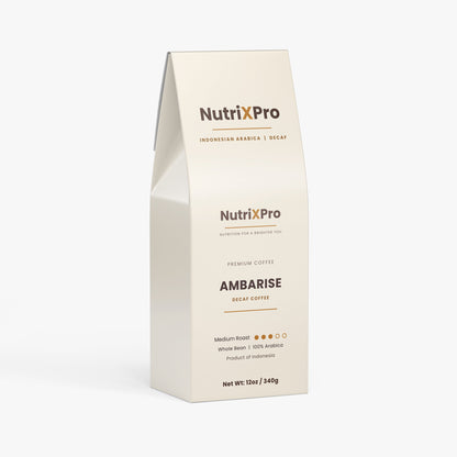 Ambarise Decaf Medium Roast Whole Bean Coffee – Sulawesi Toraja, Indonesia, Dark Chocolate Notes, 12 oz