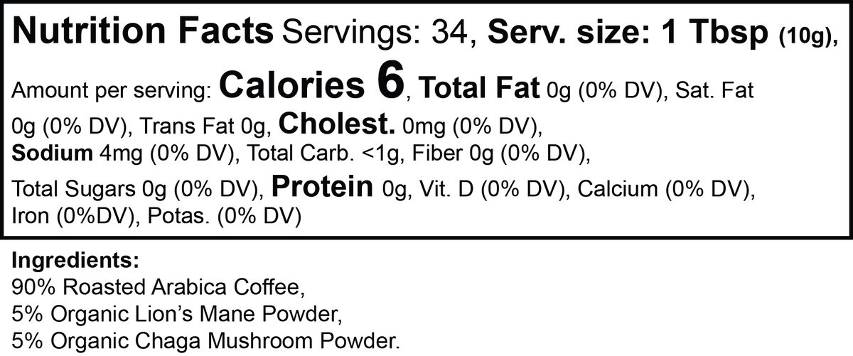 NutriXpro Vitality Mushroom Coffee (Medium Roast)- 34 Servings